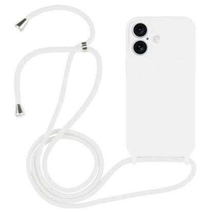 Crossbody Lanyard Liquid Silicone Case, For iPhone 16 Plus