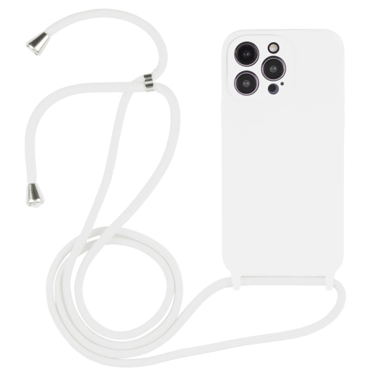 Crossbody Lanyard Liquid Silicone Case, For iPhone 16 Pro