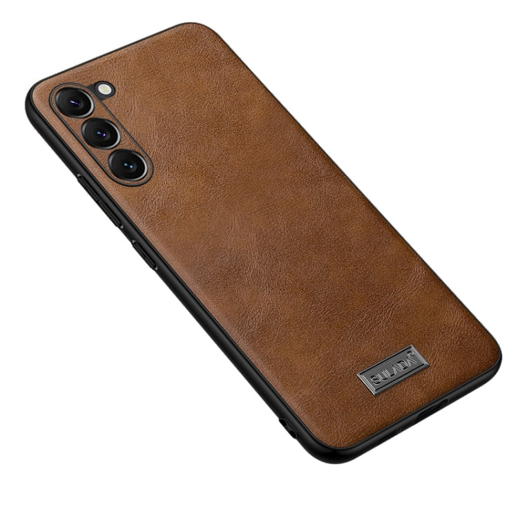 SULADA Shockproof TPU Hybrid Handmade Leather Phone Case, For Samsung Galaxy S23 5G