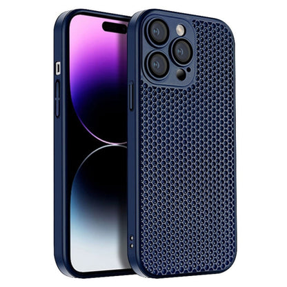 Honeycomb Radiating PC Phone Case, For iPhone 14 Plus, For iPhone 14, For iPhone 14 Pro