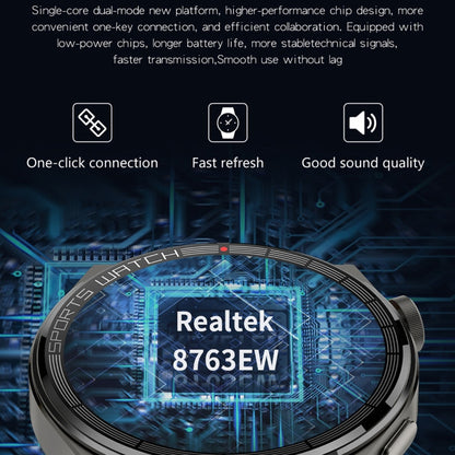KT62 1.36 inch TFT Round Screen Smart Watch Supports Bluetooth Call/Blood Oxygen Monitoring, Silicone Strap, Leather Strap, Steel Strap