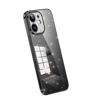 SULADA Electroplated Transparent Glittery TPU Phone Case, For iPhone 12 Pro Max, For iPhone 11