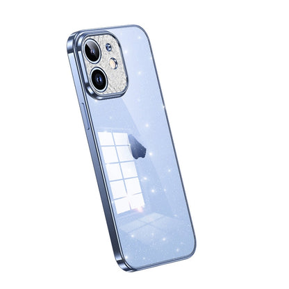 SULADA Electroplated Transparent Glittery TPU Phone Case, For iPhone 12 Pro Max, For iPhone 11