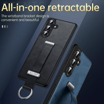 SULADA PC Hybrid Leather Texture Skin Feel Shockproof Phone Case, For Samsung Galaxy S23 5G
