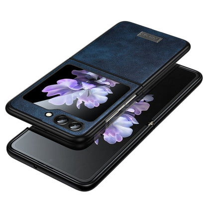 SULADA Shockproof TPU + Handmade Leather Phone Case, For Samsung Galaxy Z Flip6 / Flip7 FE, For Samsung Galaxy Z Flip5, For Samsung Galaxy Z Flip4