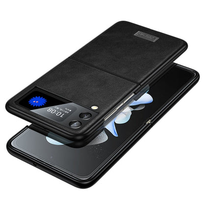 SULADA Shockproof TPU + Handmade Leather Phone Case, For Samsung Galaxy Z Flip6 / Flip7 FE, For Samsung Galaxy Z Flip5, For Samsung Galaxy Z Flip4