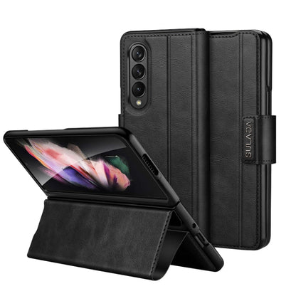 SULADA All-inclusive Magnetic Snap Flip Leather Phone Case, For Samsung Galaxy Z Fold2 / W21