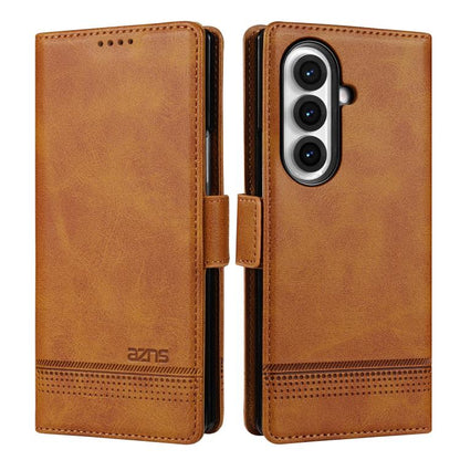 AZNS Magnetic Calf Texture Flip Leather Phone Case, For Galaxy Z Fold8 Ultra 5G, For Galaxy Z Flip8 5G, For Samsung Galaxy Z Flip7 FE / Flip6, For Samsung Galaxy Z Fold7 5G