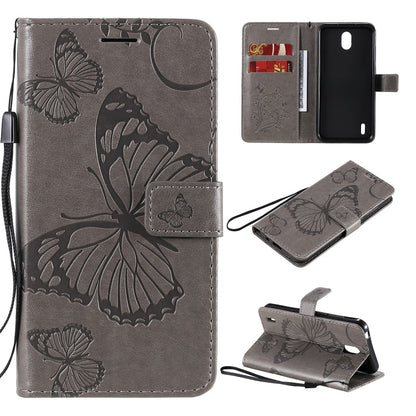 3D Butterflies Embossing Pattern Horizontal Flip Leather Case with Holder & Card Slot & Wallet, For OPPO Realme 6, For Nokia 1.3, For Nokia 2.3