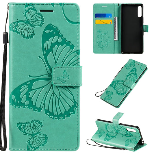 3D Butterflies Embossing Pattern Horizontal Flip Leather Case with Holder & Card Slot & Wallet, For Sony Xperia L4, For Sony Xperia 10 II, For Xiaomi Redmi K30 Pro