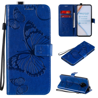 3D Butterflies Embossing Pattern Horizontal Flip Leather Case with Holder & Card Slot & Wallet, For Sony Xperia L4, For Sony Xperia 10 II, For Xiaomi Redmi K30 Pro