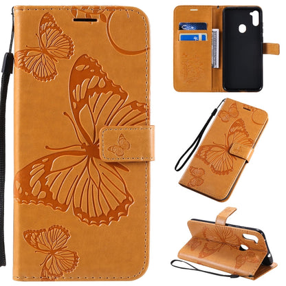 3D Butterflies Embossing Pattern Horizontal Flip Leather Case with Holder & Card Slot & Wallet, For Samsung Galaxy A11, For Samsung Galaxy A21s, For Samsung Galaxy A31