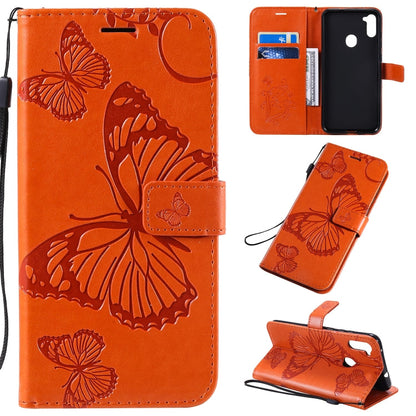 3D Butterflies Embossing Pattern Horizontal Flip Leather Case with Holder & Card Slot & Wallet, For Samsung Galaxy A11, For Samsung Galaxy A21s, For Samsung Galaxy A31