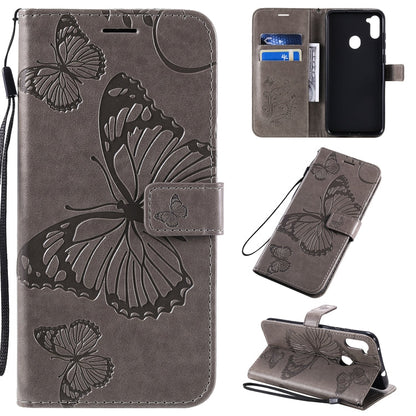 3D Butterflies Embossing Pattern Horizontal Flip Leather Case with Holder & Card Slot & Wallet, For Samsung Galaxy A11, For Samsung Galaxy A21s, For Samsung Galaxy A31