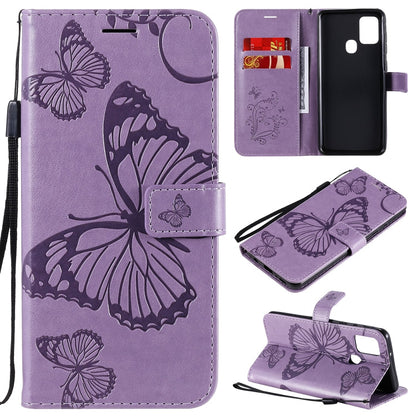 3D Butterflies Embossing Pattern Horizontal Flip Leather Case with Holder & Card Slot & Wallet, For Samsung Galaxy A11, For Samsung Galaxy A21s, For Samsung Galaxy A31