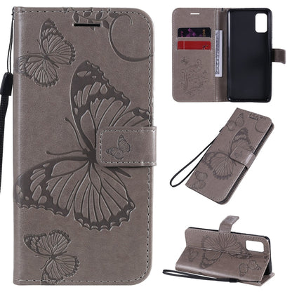 3D Butterflies Embossing Pattern Horizontal Flip Leather Case with Holder & Card Slot & Wallet, For Samsung Galaxy A41, For Samsung Galaxy A51 5G, For Samsung Galaxy A71 5G