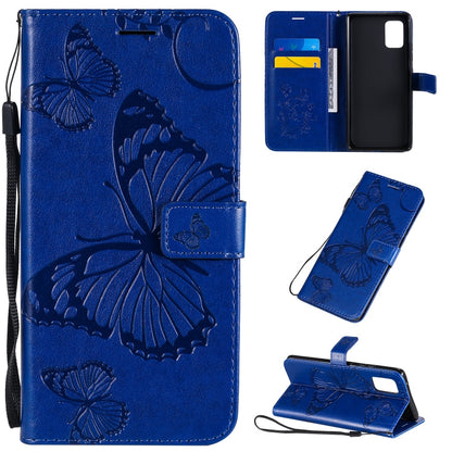 3D Butterflies Embossing Pattern Horizontal Flip Leather Case with Holder & Card Slot & Wallet, For Samsung Galaxy A41, For Samsung Galaxy A51 5G, For Samsung Galaxy A71 5G