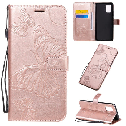 3D Butterflies Embossing Pattern Horizontal Flip Leather Case with Holder & Card Slot & Wallet, For Samsung Galaxy A41, For Samsung Galaxy A51 5G, For Samsung Galaxy A71 5G