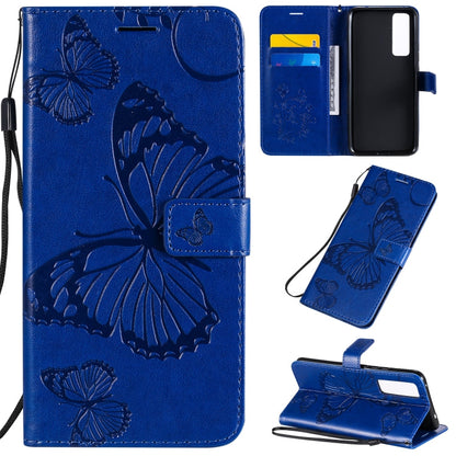 3D Butterflies Embossing Pattern Horizontal Flip Leather Case with Holder & Card Slot & Wallet, For Huawei Nova 7, For Huawei Nova 7 Pro, For Huawei Nova 7 SE / P40 Lite 5G