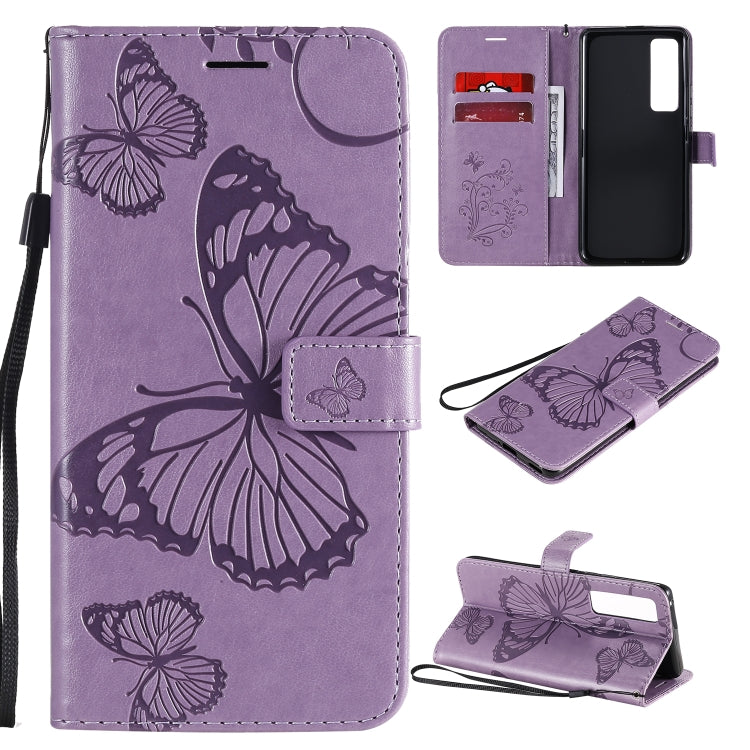 3D Butterflies Embossing Pattern Horizontal Flip Leather Case with Holder & Card Slot & Wallet, For Huawei Nova 7, For Huawei Nova 7 Pro, For Huawei Nova 7 SE / P40 Lite 5G