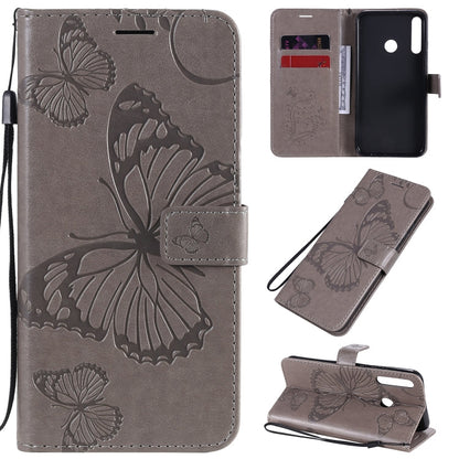 3D Butterflies Embossing Pattern Horizontal Flip Leather Case with Holder & Card Slot & Wallet, For Huawei Y7P / P40 Lite E / Honor 9C, For Huawei P Smart(2020), For Huawei Y5P / Honor 9s