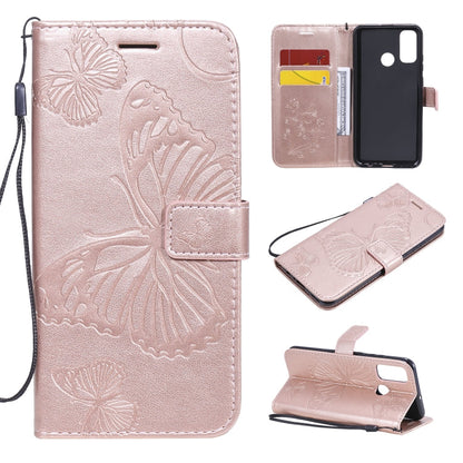 3D Butterflies Embossing Pattern Horizontal Flip Leather Case with Holder & Card Slot & Wallet, For Huawei Y7P / P40 Lite E / Honor 9C, For Huawei P Smart(2020), For Huawei Y5P / Honor 9s