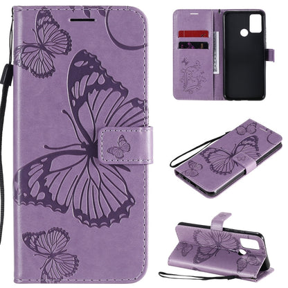 3D Butterflies Embossing Pattern Horizontal Flip Leather Case with Holder & Card Slot & Wallet, For Huawei Y6P, For Huawei Honor 9A, For Huawei Honor 30 Pro / 30 Pro Plus
