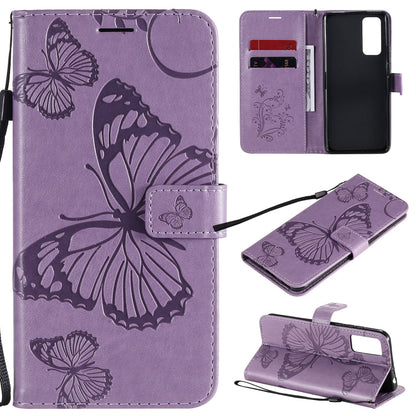 3D Butterflies Embossing Pattern Horizontal Flip Leather Case with Holder & Card Slot & Wallet, For Huawei Y6P, For Huawei Honor 9A, For Huawei Honor 30 Pro / 30 Pro Plus