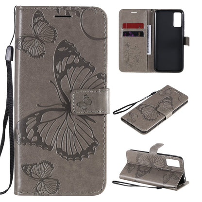 3D Butterflies Embossing Pattern Horizontal Flip Leather Case with Holder & Card Slot & Wallet, For Huawei Honor 30, For Huawei Honor Play 4T Pro