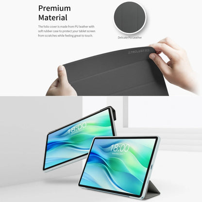 3-Fold Holder Folio Leather Tablet Smart Case, For Teclast P50, For Teclast P30T, For Teclast T60, For Teclast P85T, For Teclast T50 Pro, For Teclast T40S