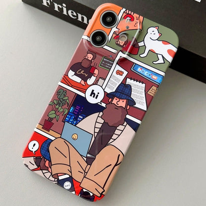 Painted Pattern Precise Hole PC Phone Case, For iPhone 12