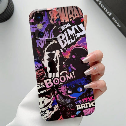 Painted Pattern Precise Hole PC Phone Case, For iPhone X / XS