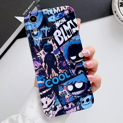 Painted Pattern Precise Hole PC Phone Case, For iPhone XR