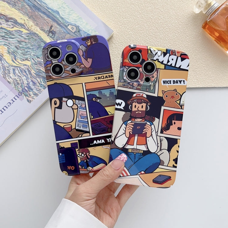 Painted Pattern Precise Hole PC Phone Case, For iPhone XS Max