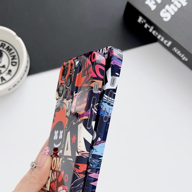 Painted Pattern Precise Hole PC Phone Case, For iPhone XR