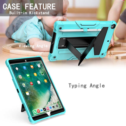 T-shaped Bracket Contrast Color Shockproof PC + Silicone Flat Protective Case, For iPad 10.2 / iPad Pro 10.5, For Samsung Galaxy Tab A8.4 (2020) T307
