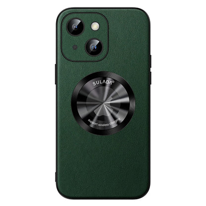 SULADA Microfiber Leather MagSafe Magnetic Phone Case, For iPhone 15, For iPhone 14 Plus, For iPhone 14