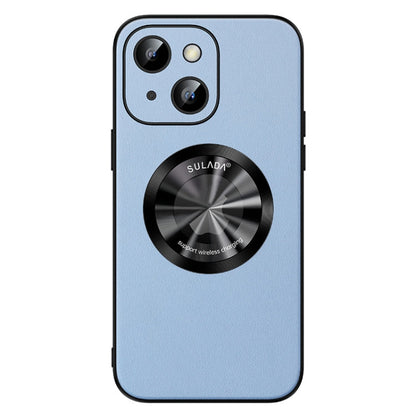 SULADA Microfiber Leather MagSafe Magnetic Phone Case, For iPhone 15, For iPhone 14 Plus, For iPhone 14