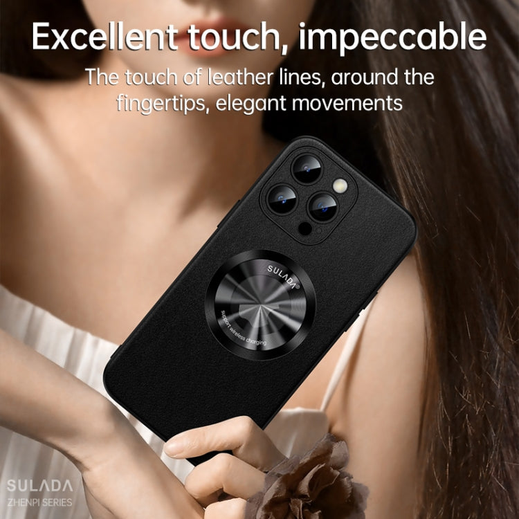 SULADA Microfiber Leather MagSafe Magnetic Phone Case, For iPhone 15 Pro Max, For iPhone 15 Pro, For iPhone 15 Plus