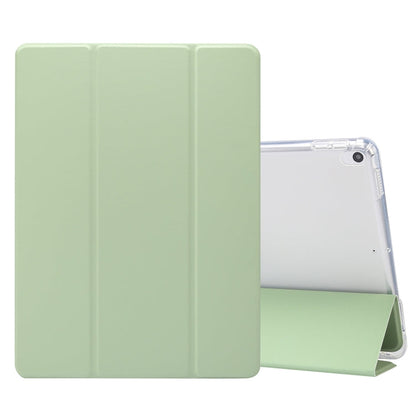 3-folding Electric Pressed Skin Texture Horizontal Flip Shockproof Transparent TPU + PU Leather Case with Holder & Pen Slot & Sleep / Wake-up Function, For iPad Air (2019)/Pro 10.5 (2017), For iPad mini (2019) / mini 4, For iPad Pro 11 inch (2020)