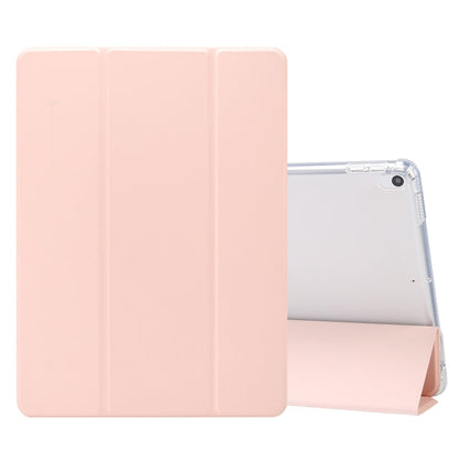 3-folding Electric Pressed Skin Texture Horizontal Flip Shockproof Transparent TPU + PU Leather Case with Holder & Pen Slot & Sleep / Wake-up Function, For iPad Air (2019)/Pro 10.5 (2017), For iPad mini (2019) / mini 4, For iPad Pro 11 inch (2020)