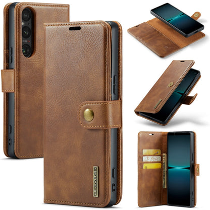 DG.MING Crazy Horse Texture Detachable Magnetic Leather Phone Case, For Sony Xperia 10 VI, For Sony Xperia 1 VI, For Sony Xperia 1 V, For Sony Xperia 10 V