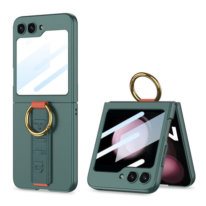 GKK Integrated Ultrathin Shockproof Phone Case with Ring Wrist Strap, For Samsung Galaxy Z Flip7 5G, For Samsung Galaxy Z Flip6, For Samsung Galaxy Z Flip5, For Samsung Galaxy Z Flip4 5G, For Samsung Galaxy Z Flip3 5G
