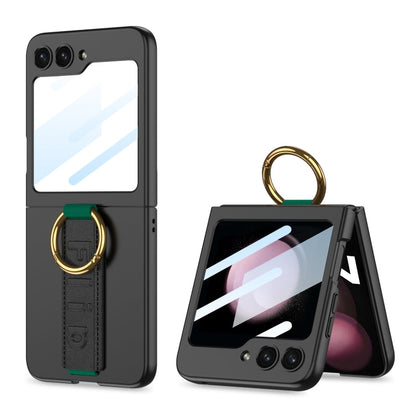 GKK Integrated Ultrathin Shockproof Phone Case with Ring Wrist Strap, For Samsung Galaxy Z Flip7 5G, For Samsung Galaxy Z Flip6, For Samsung Galaxy Z Flip5, For Samsung Galaxy Z Flip4 5G, For Samsung Galaxy Z Flip3 5G