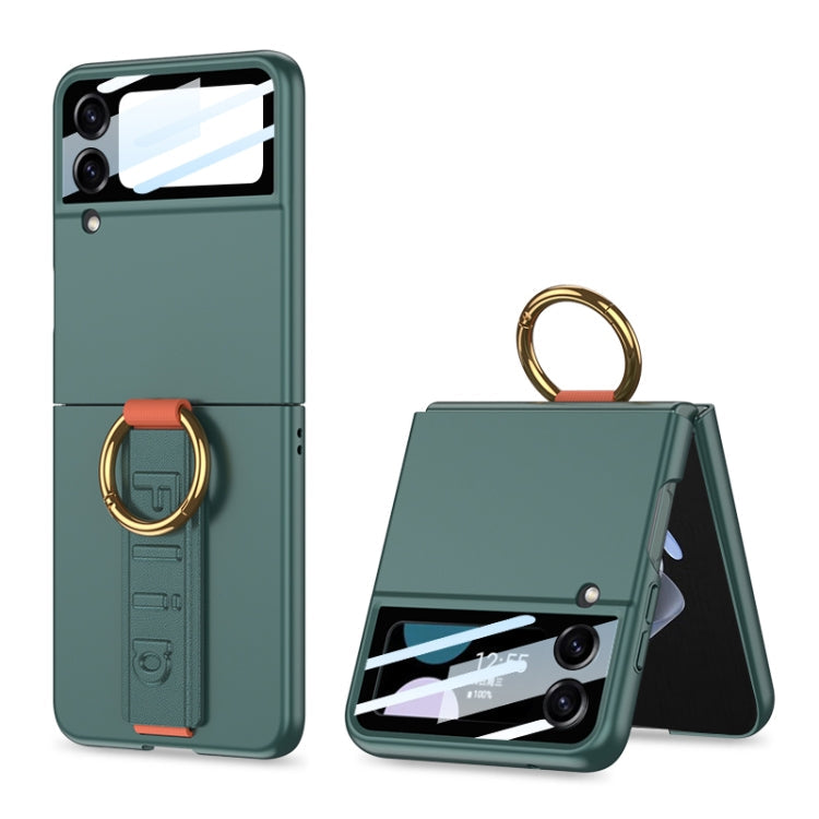 GKK Integrated Ultrathin Shockproof Phone Case with Ring Wrist Strap, For Samsung Galaxy Z Flip7 5G, For Samsung Galaxy Z Flip6, For Samsung Galaxy Z Flip5, For Samsung Galaxy Z Flip4 5G, For Samsung Galaxy Z Flip3 5G