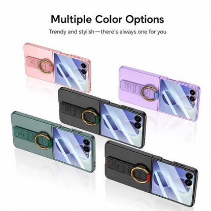 GKK Integrated Ultrathin Shockproof Phone Case with Ring Wrist Strap, For Samsung Galaxy Z Flip7 5G, For Samsung Galaxy Z Flip6, For Samsung Galaxy Z Flip5, For Samsung Galaxy Z Flip4 5G, For Samsung Galaxy Z Flip3 5G