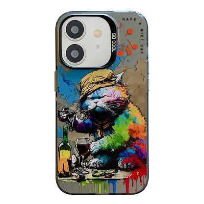 Animal Pattern Oil Painting Series PC + TPU Phone Case, For iPhone 11