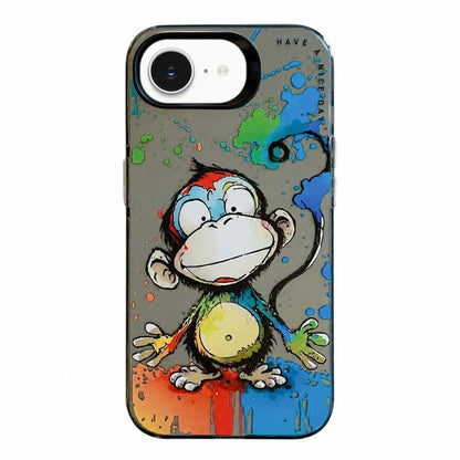 Animal Pattern Oil Painting Series PC + TPU Phone Case, For iPhone 17 Pro