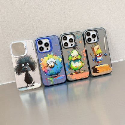 Animal Pattern Oil Painting Series PC + TPU Phone Case, For iPhone 16 Plus