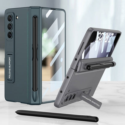 GKK Full Coverage Magnetic Fold Hinge Phone Case with Pen Slots, For Samsung Galaxy Z Fold5